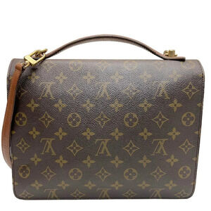 Louis Vuitton Monceau Shoulder Bag Handbag Monogram Brown Strap